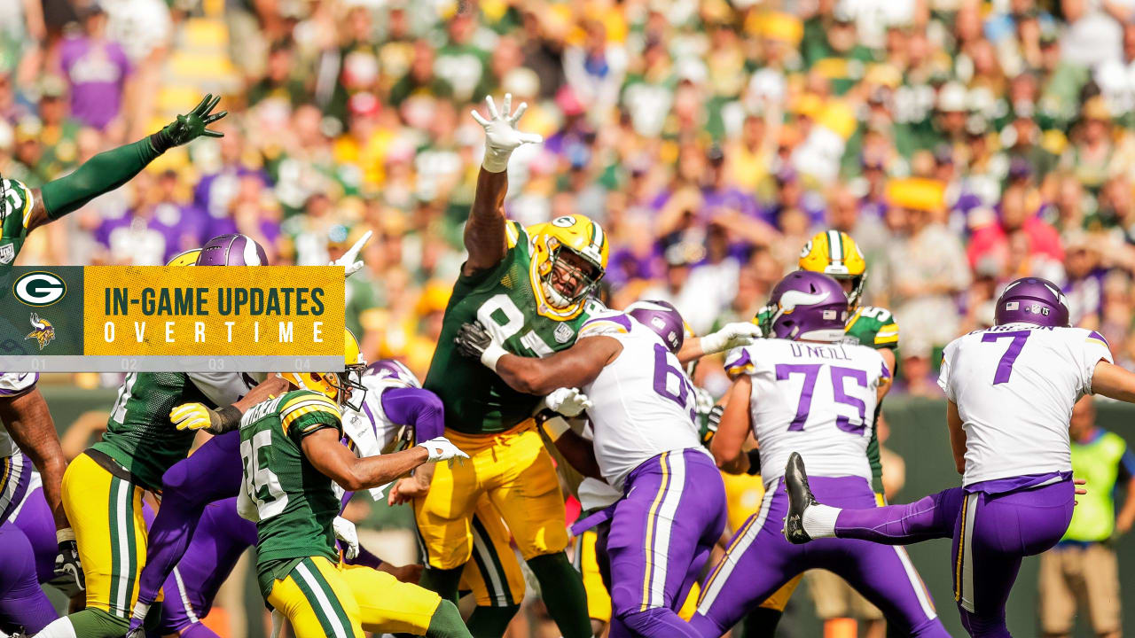 Packers, Vikings settle for OT tie, 2929