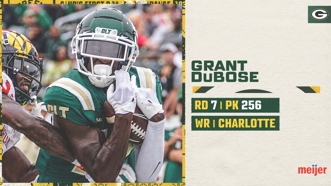 2023 NFL Draft Packers select Charlotte WR Grant DuBose in seventh