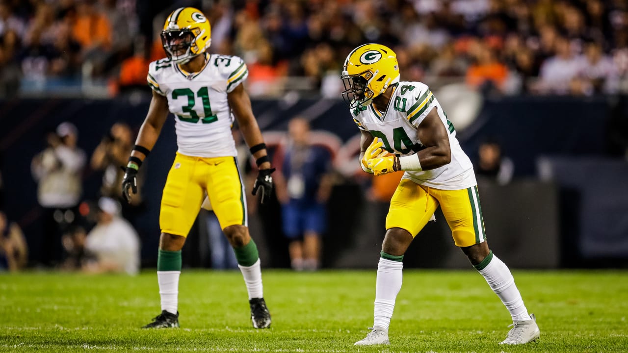 Green Bay Packers safety Adrian Amos (31) runs on the field during