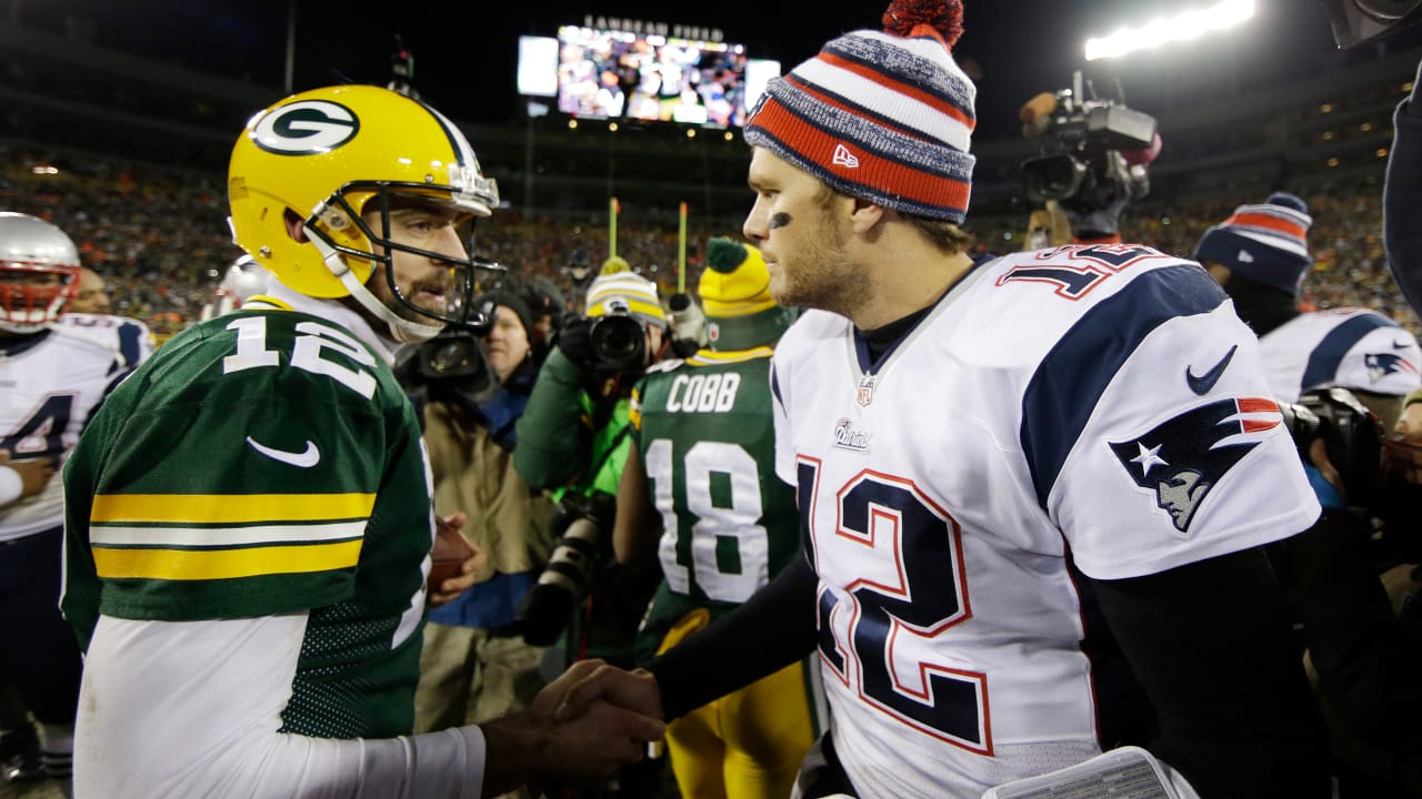 Aaron Rodgers & Tom Brady Green Bay Packers & New England