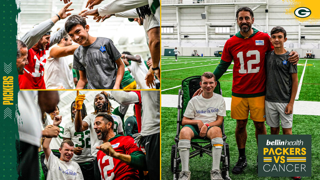 Photos: Packers recognize Make-A-Wish guests at Saturday's practice