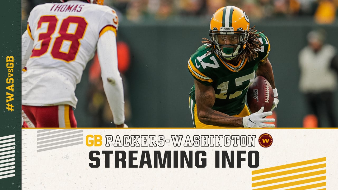 Washington vs. Packers live stream, time, TV info, how to watch, odds