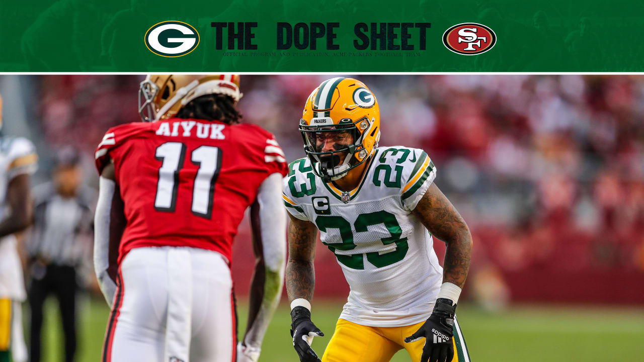 Dope Sheet: Packers open preseason at the 49ers