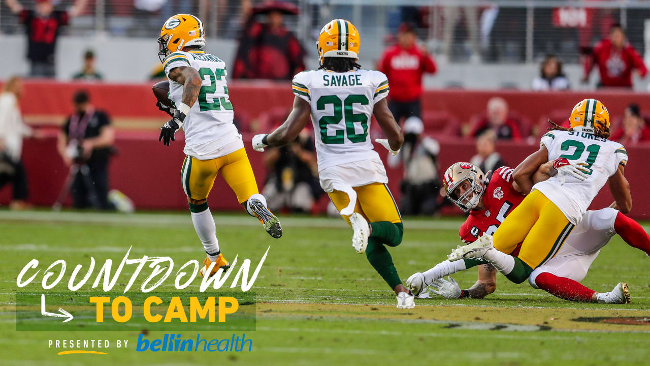 Green Bay Packers cornerback Kiondre Thomas (43) gets set on