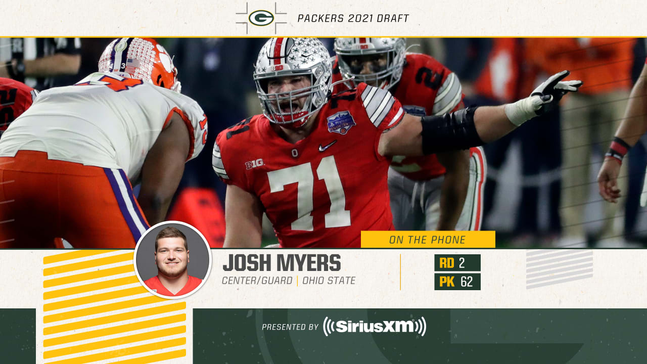 Josh Myers Selected by Green Bay Packers with No. 62 Overall Pick in 2021  NFL Draft