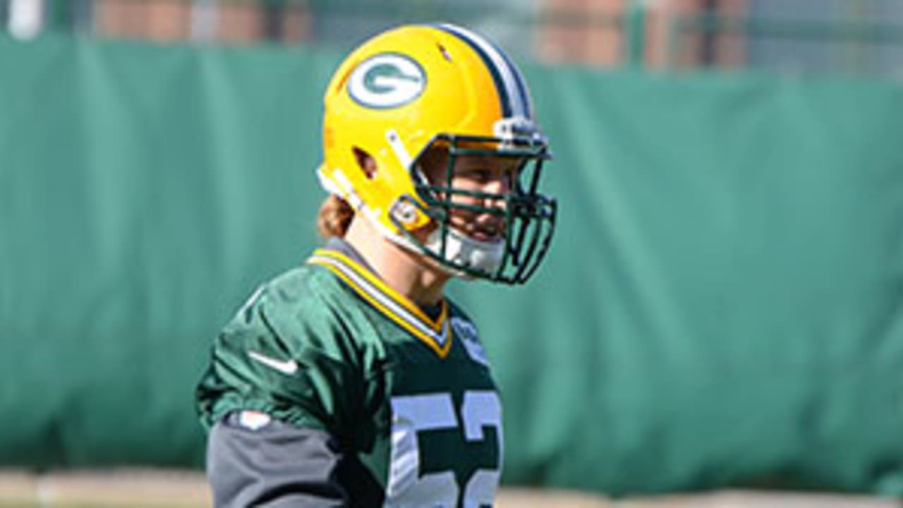 Green Bay Packers linebacker Clay Matthews stands on the field