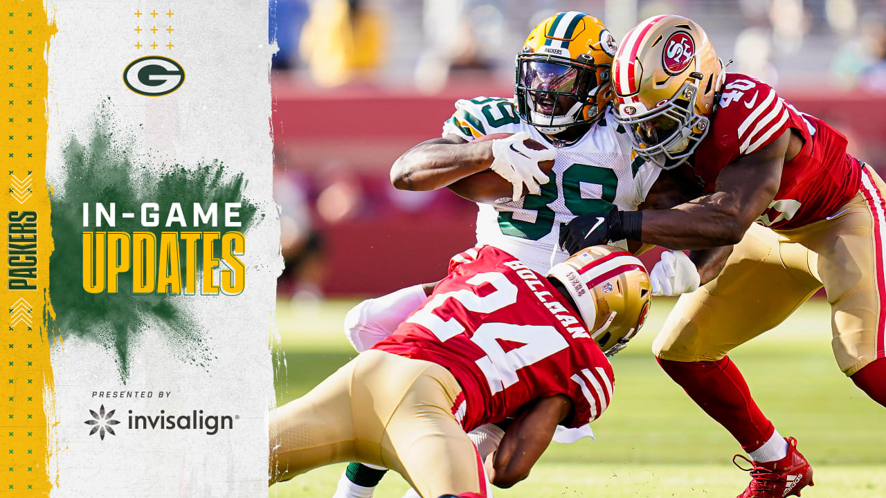 49ers lead Packers 20-14 at halftime