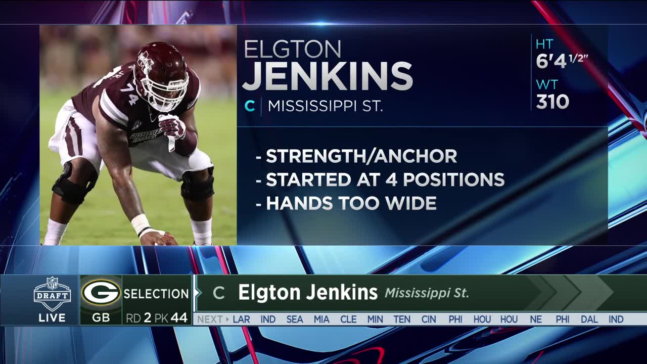 Packers Select Mississippi State G Elgton Jenkins No 44 In