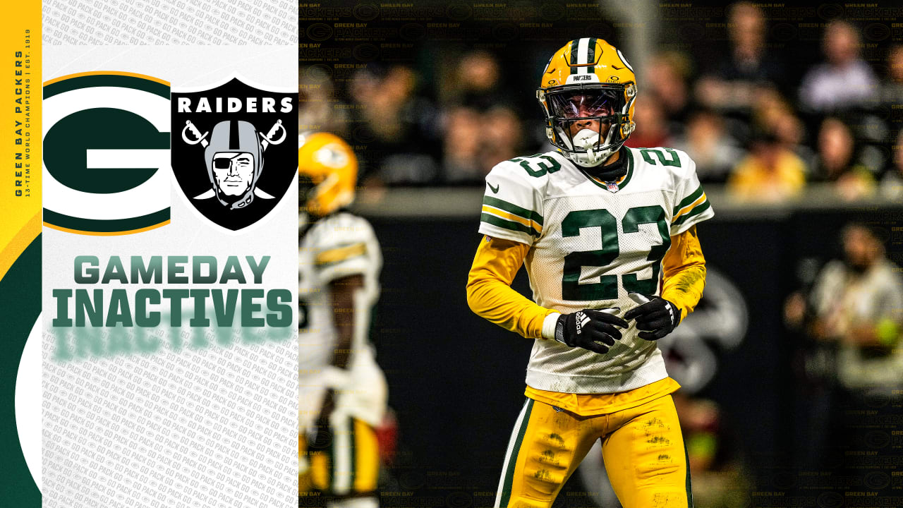 CB Jaire Alexander active, RB Aaron Jones out Monday night | Packers-Raiders inactives