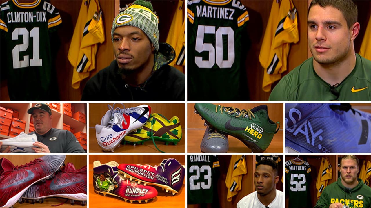 Packers players' 'My Cause My Cleats' shoes in action