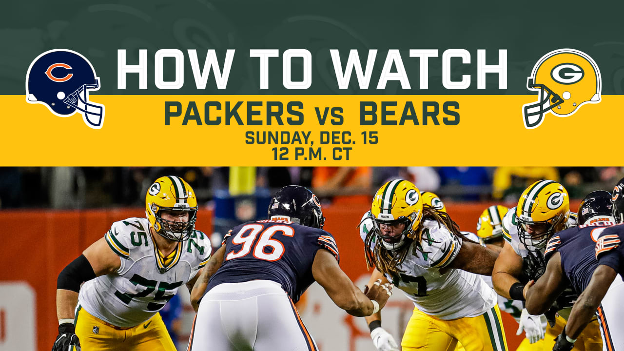 How to watch the Green Bay Packers at Chicago Bears this afternoon on Fox