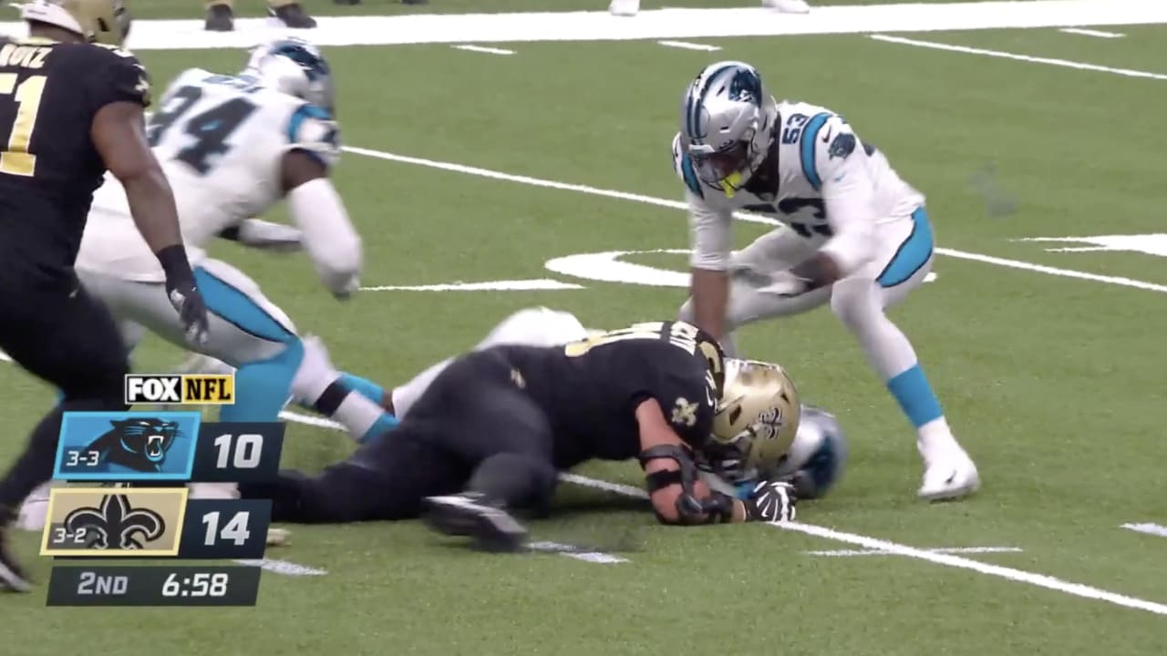 HIGHLIGHT: Brian Burns strip-sacks Drew Brees