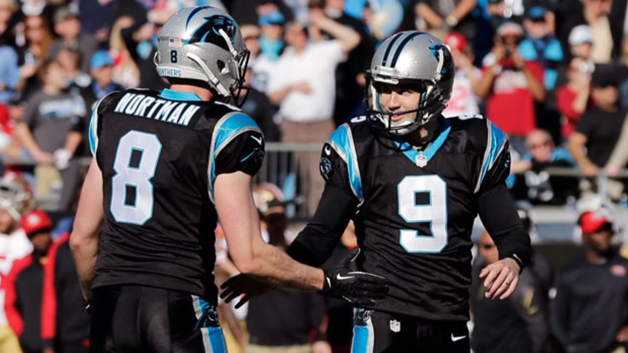 Carolina Panthers punter Brad Nortman (8) during the NFL football