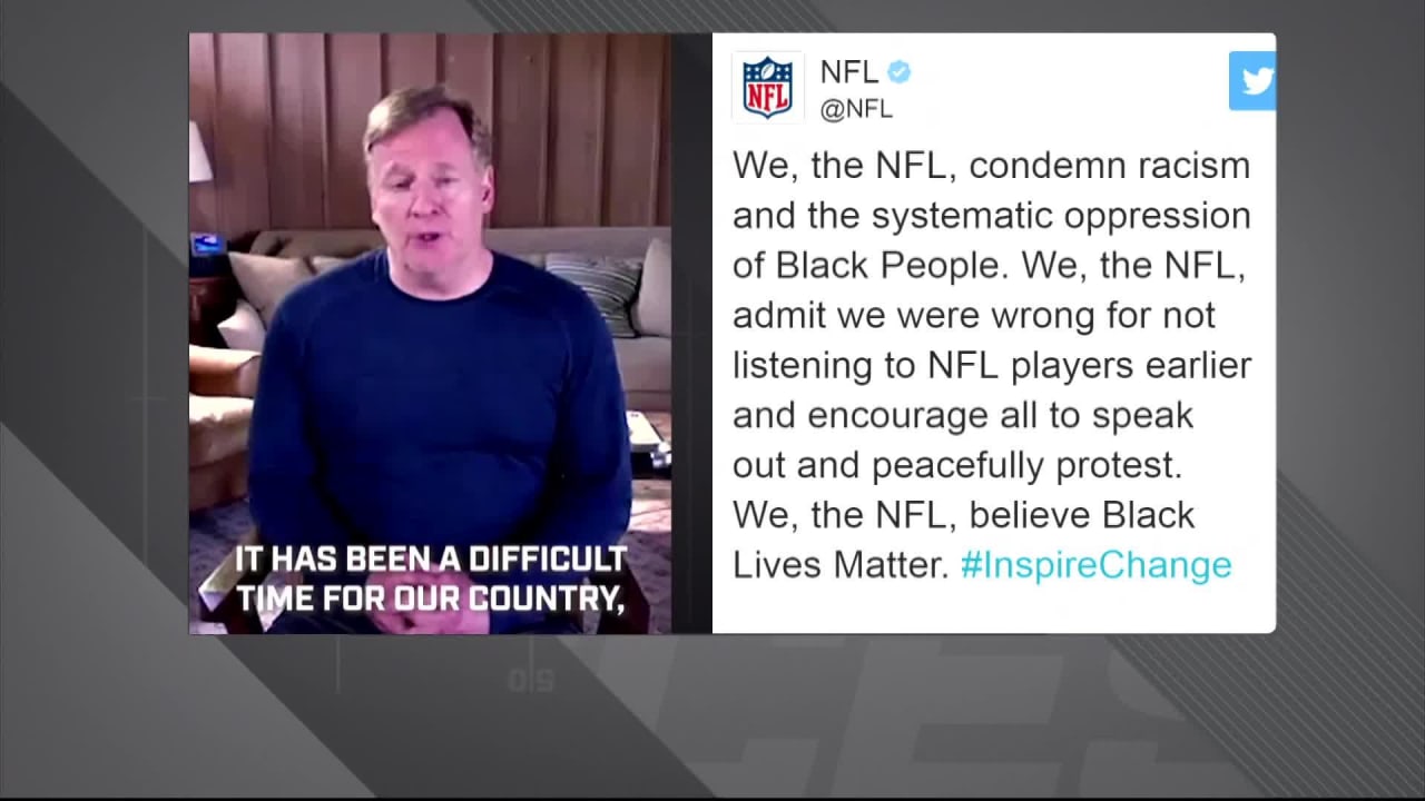 Roger Goodell: We Were Wrong For Not Listening To NFL Players Earlier