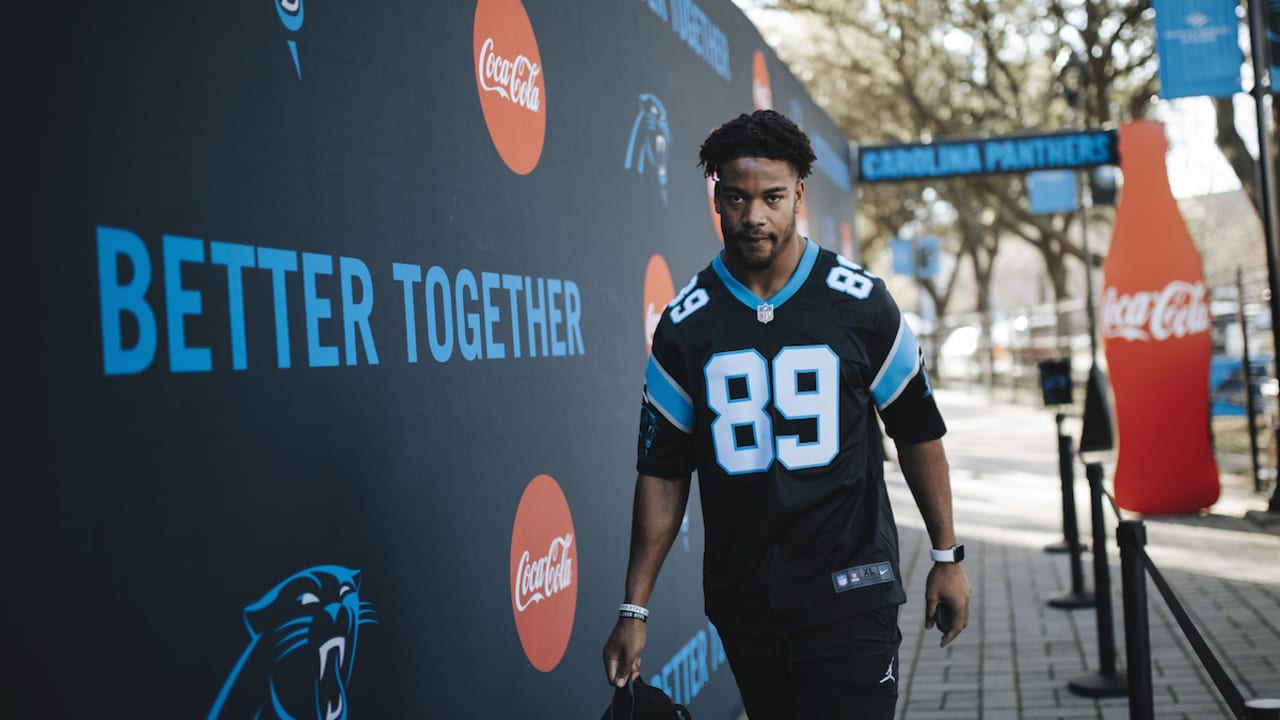 Jeremy Chinn arrives in Julius Peppers jersey