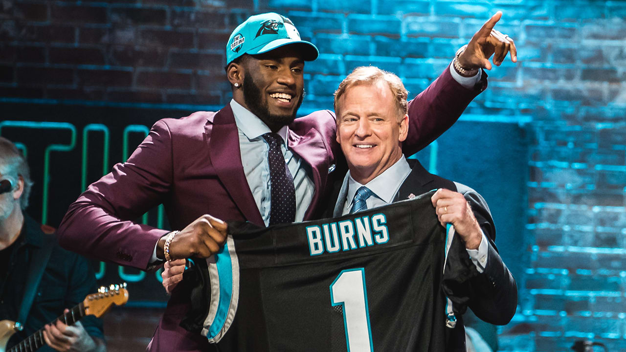 All or Nothing': Carolina Panthers defensive end Brian Burns gets emotional  after getting draft call from Panthers head coach R