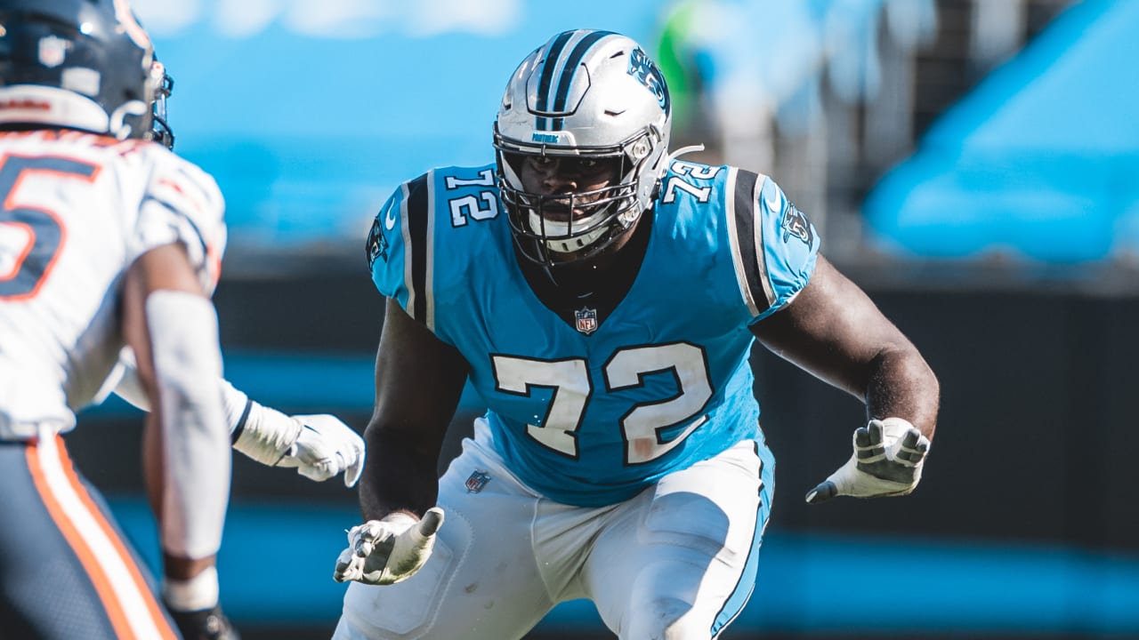 Carolina Panthers offensive tackle Taylor Moton (72) during an NFL