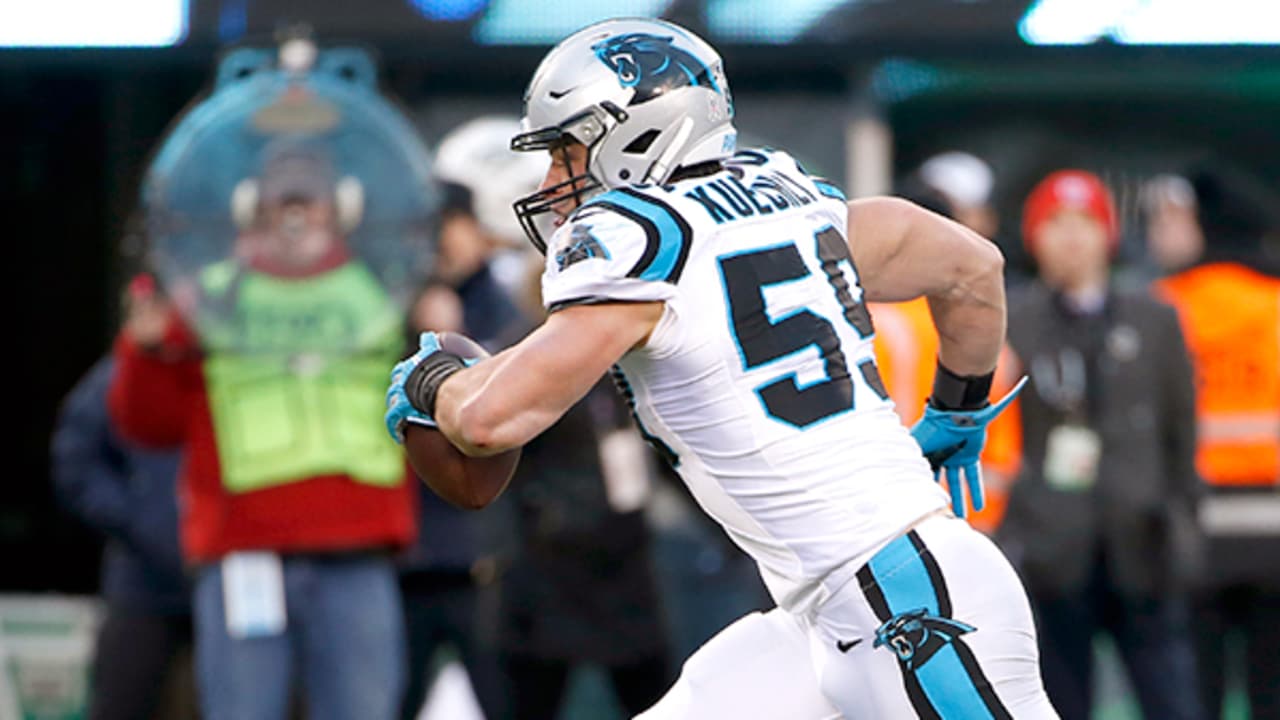 Luke Kuechly on the spot for pivotal scoop and score