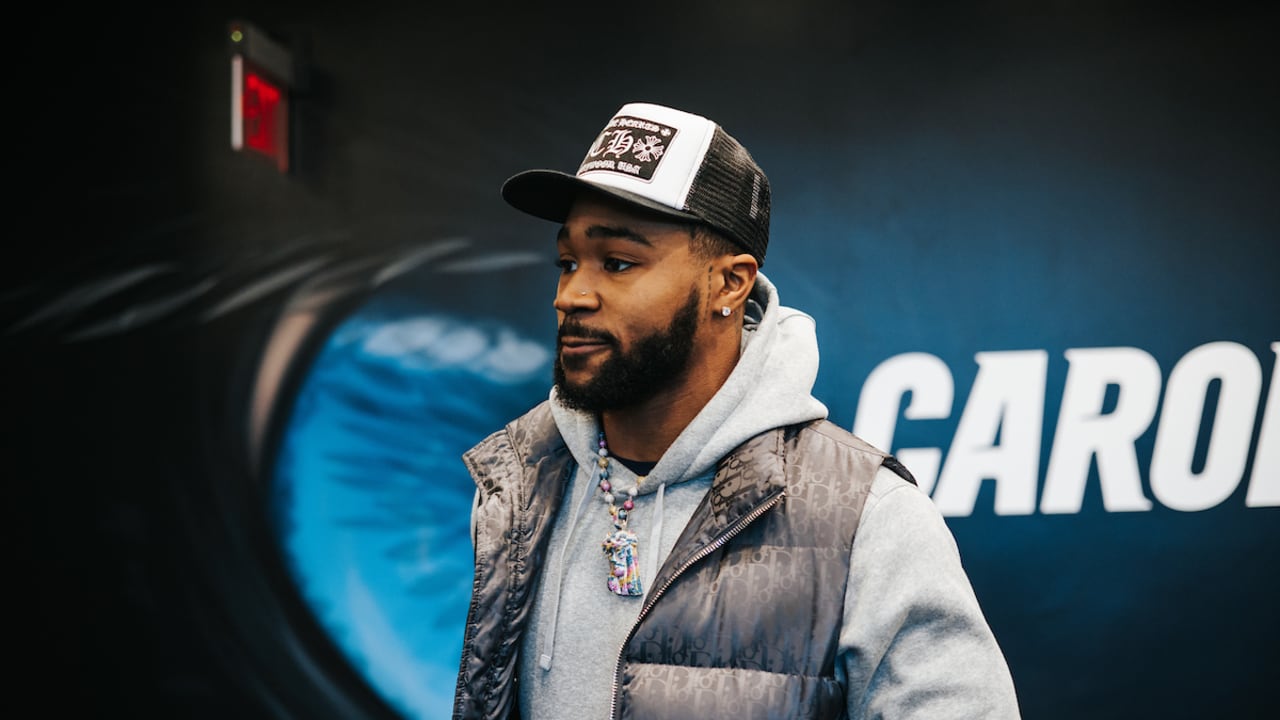 Behind the scenes with Miles Sanders at facility
