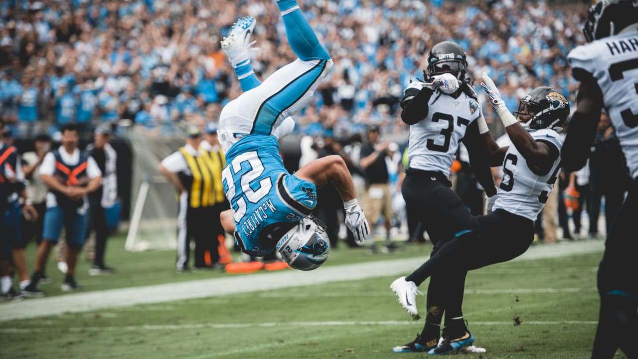 Christian McCaffrey Hurdles Cardinals Defender On the Way to his Second TD