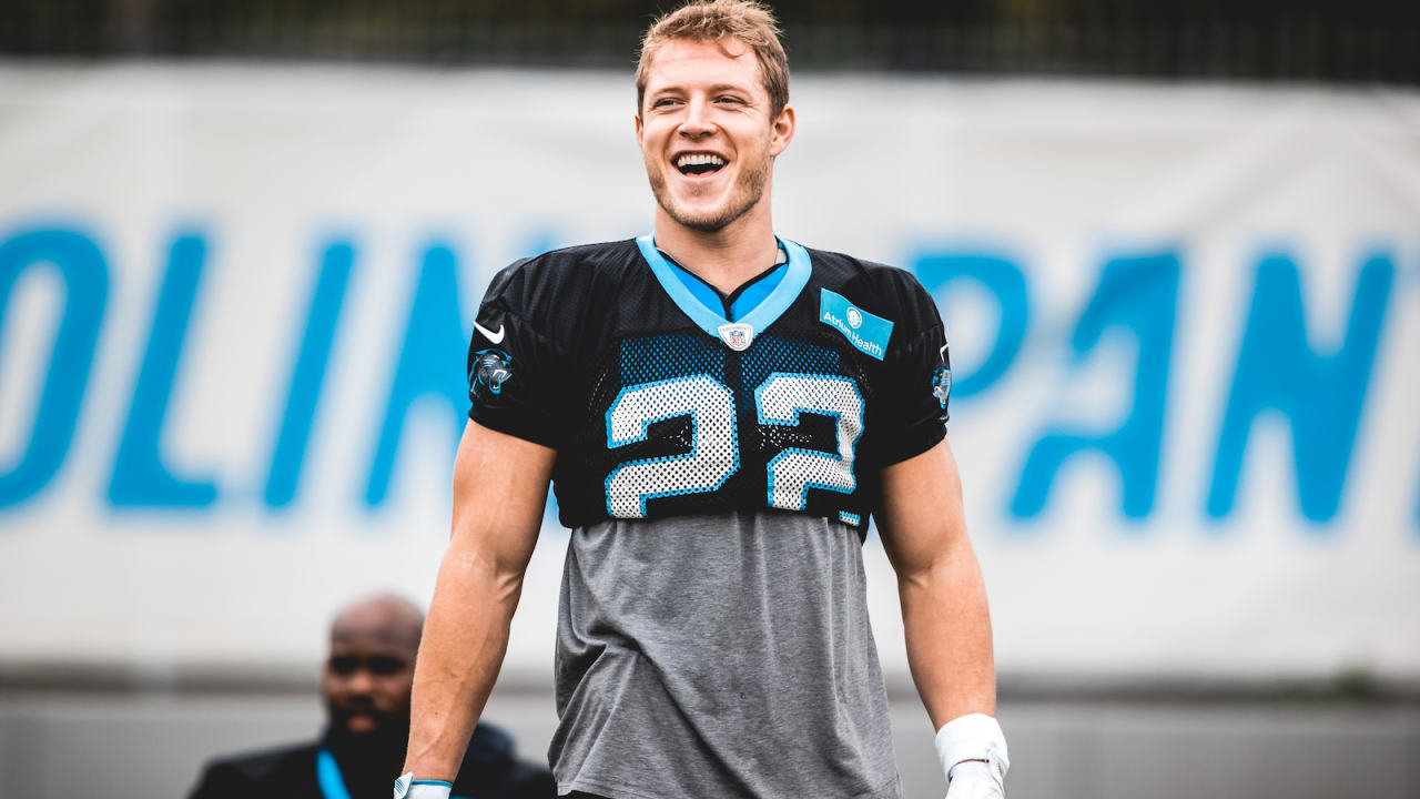 Youth Christian McCaffrey Black Carolina Panthers Holiday Name