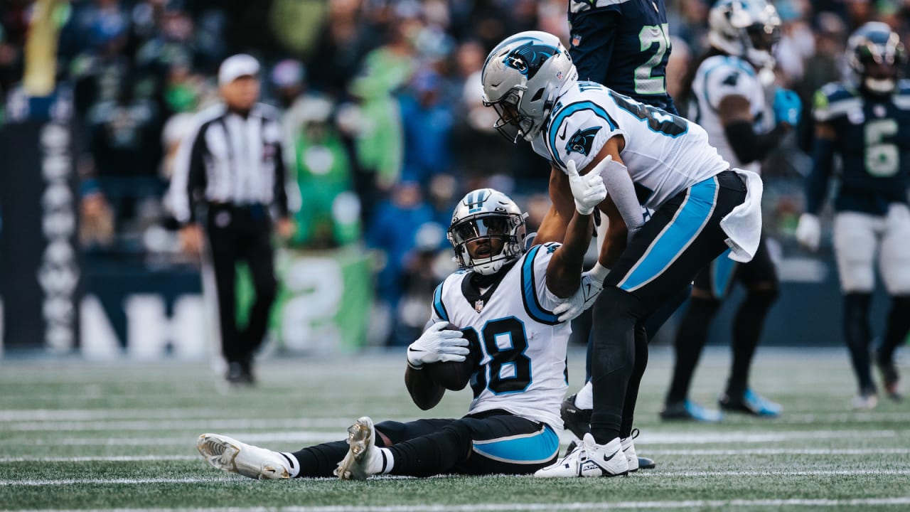 Carolina Panthers wide receiver Laviska Shenault Jr. takes quarterback P.J.  Walker's backwards pass to paydirt for 41-yard TD