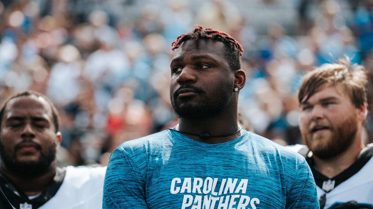 How is Carolina Panthers rookie DE Marquis Haynes improving?