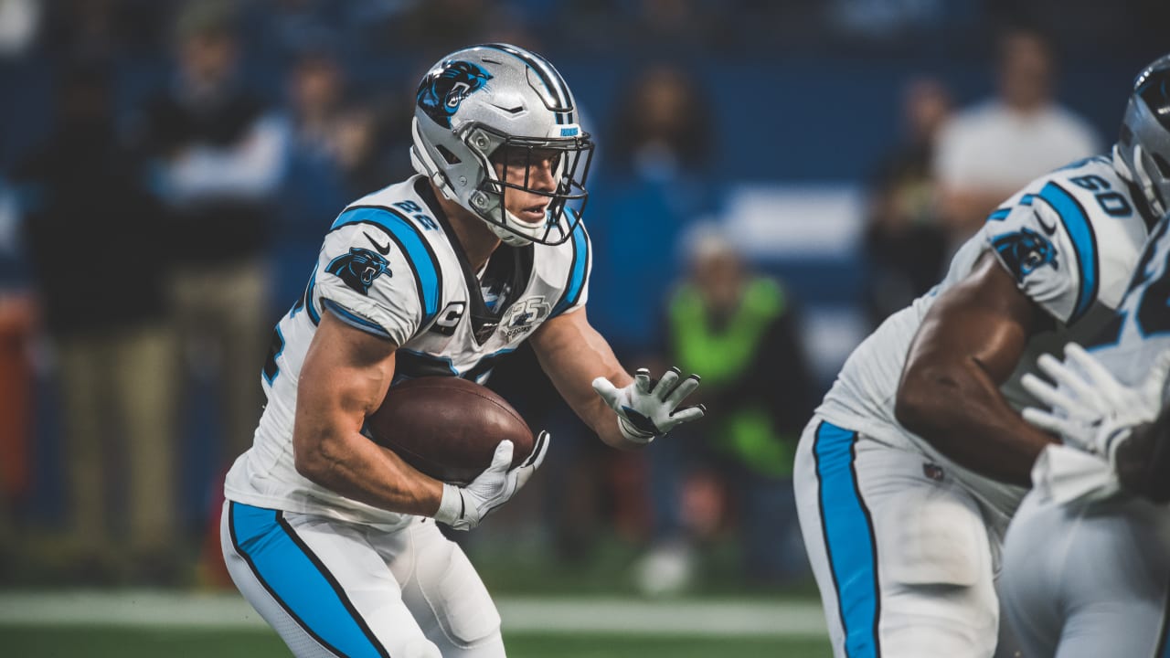 All of the statistics that Christian McCaffrey needs to attain to set a  number of records against New Orleans in Week 17