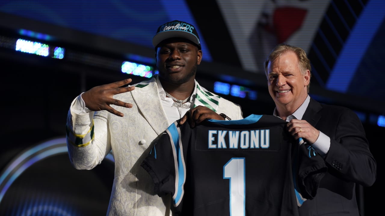 Offensive tackle Ikem Ekwonu of the Carolina Panthers is introduced News  Photo - Getty Images