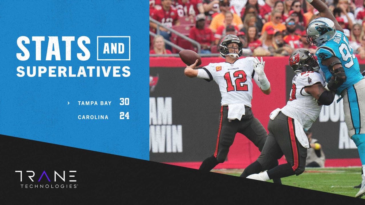 Stats and Superlatives: Tom Brady paces Buccaneers past Panthers