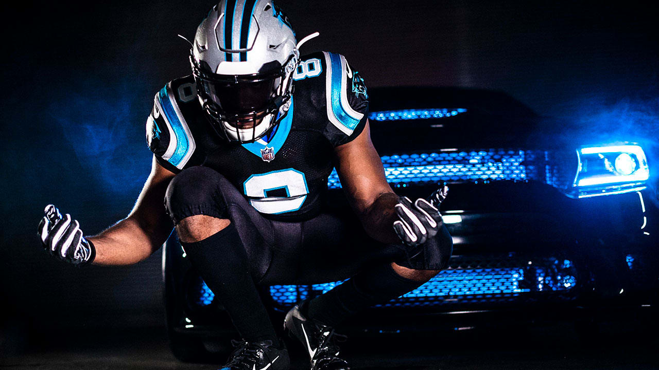 Panthers wearing black on black on black in Detroit