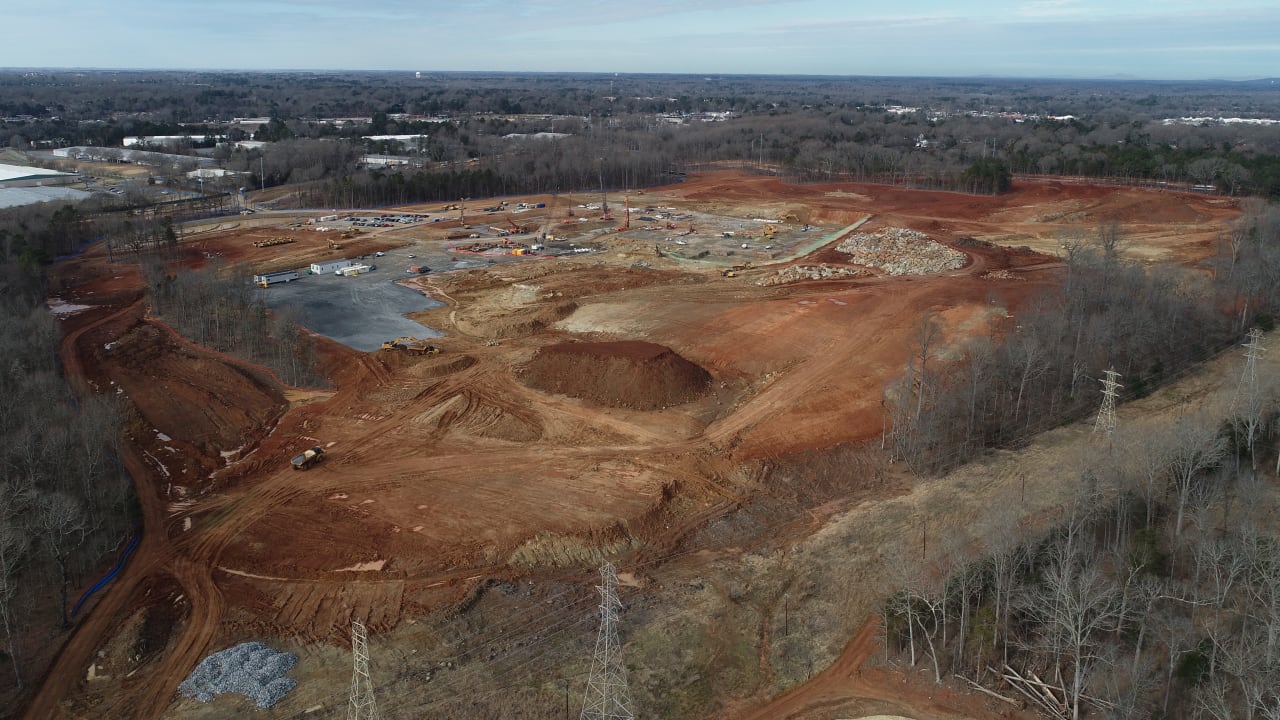 Timelapse of initial construction at Panthers Rock Hill Development