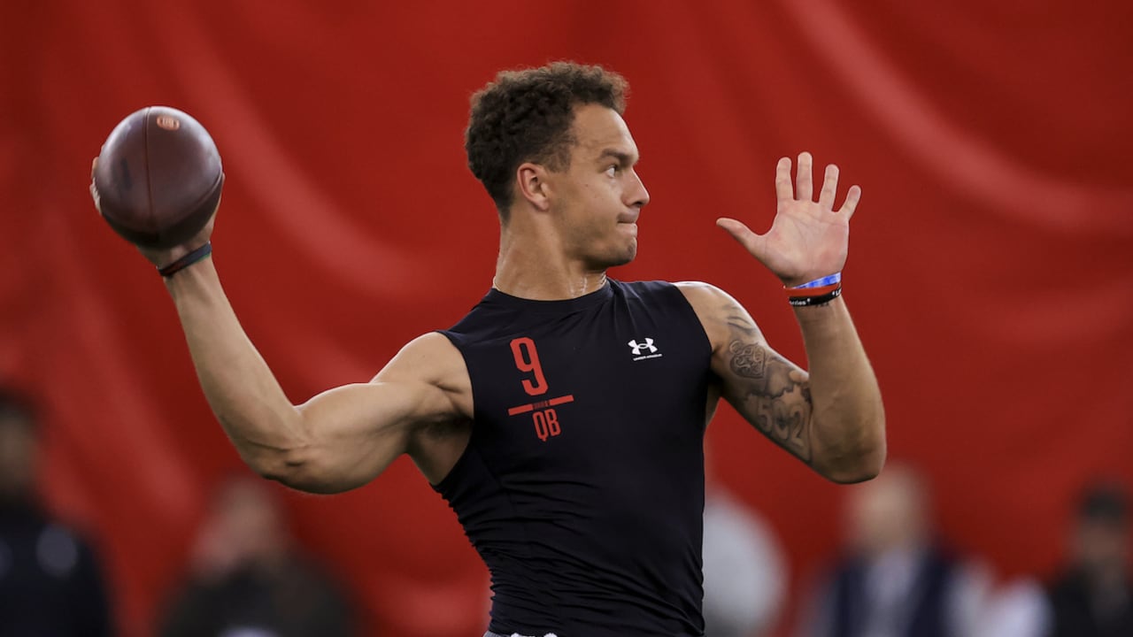 PHOTOS Desmond Ridder works out at Cincinnati pro day