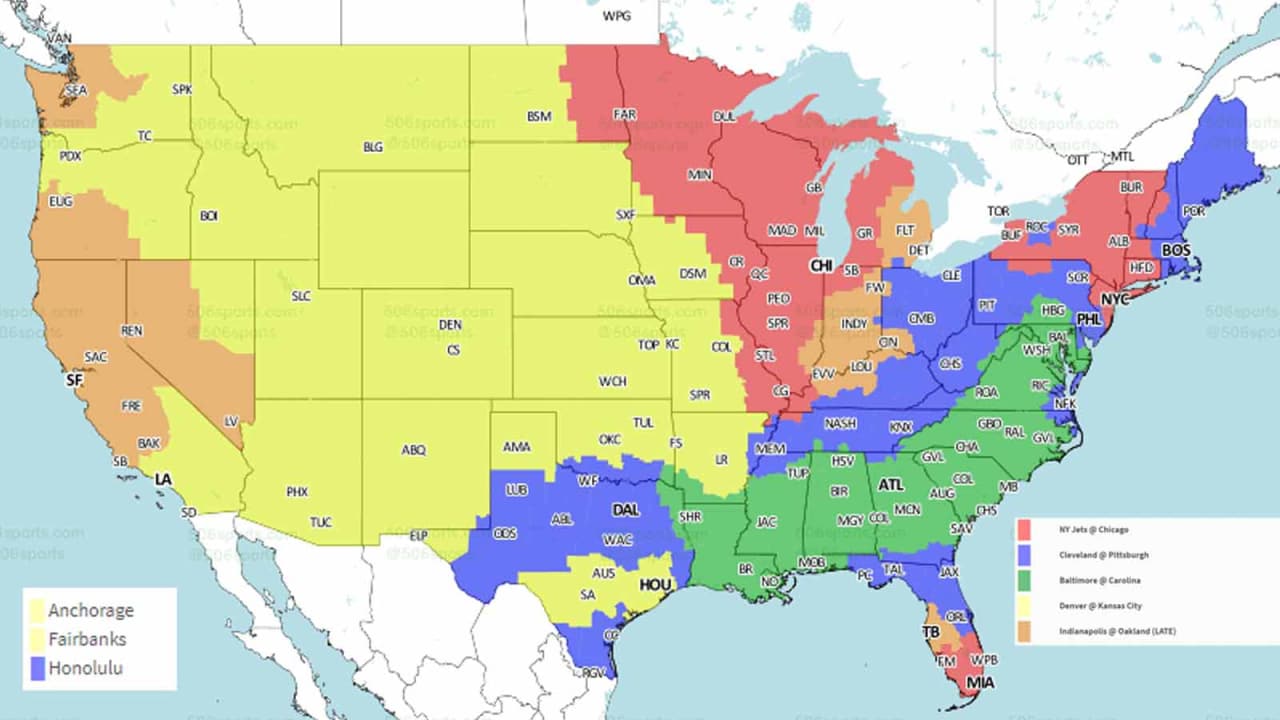 NFL Week 3 coverage map: TV schedule for CBS, Fox regional broadcasts