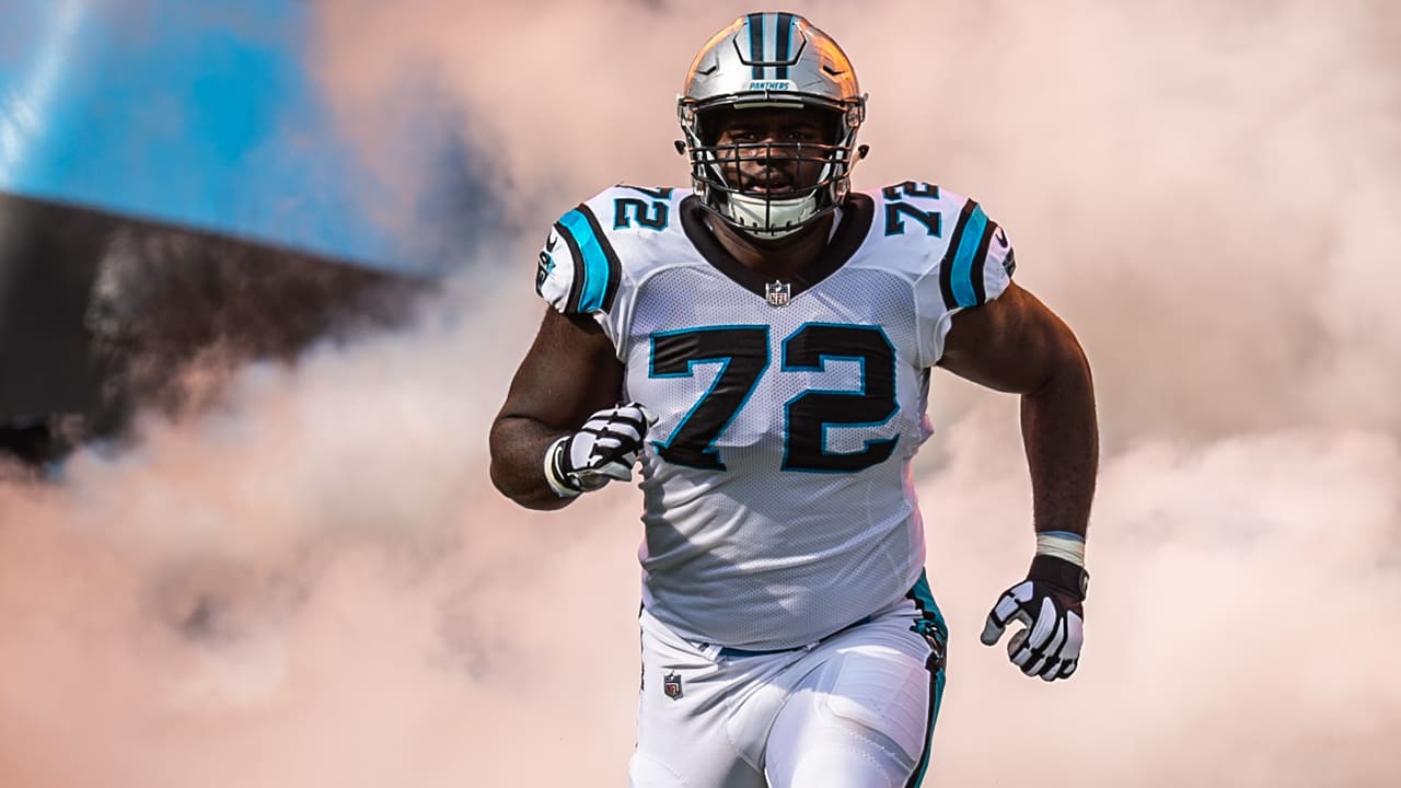 Carolina Panthers offensive tackle Taylor Moton (72) during an NFL