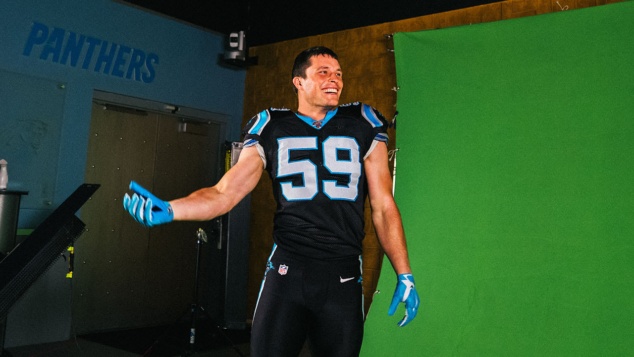 Behind-the-scenes with Luke Kuechly at Media Day