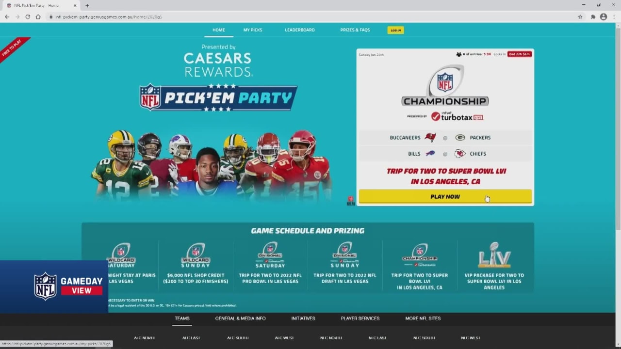 NFL Pick 'Em Party presented by Caesars Rewards