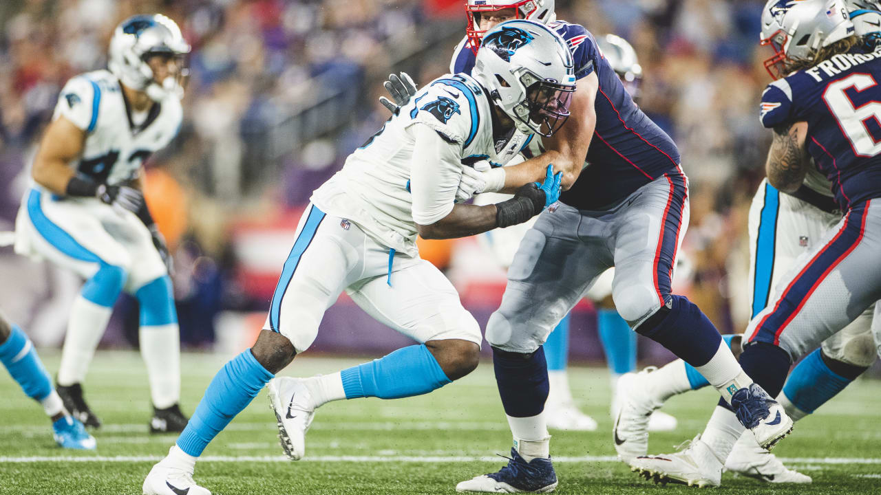 Carolina Panthers quarterback Bryce Young lays wicked juke on Detroit Lions  linebacker James Houston, turning would-be sack into gain