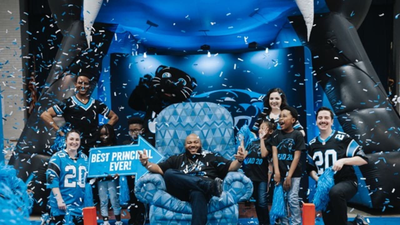 Carolina Panthers and Tepper Foundation host pep rally at Calhoun