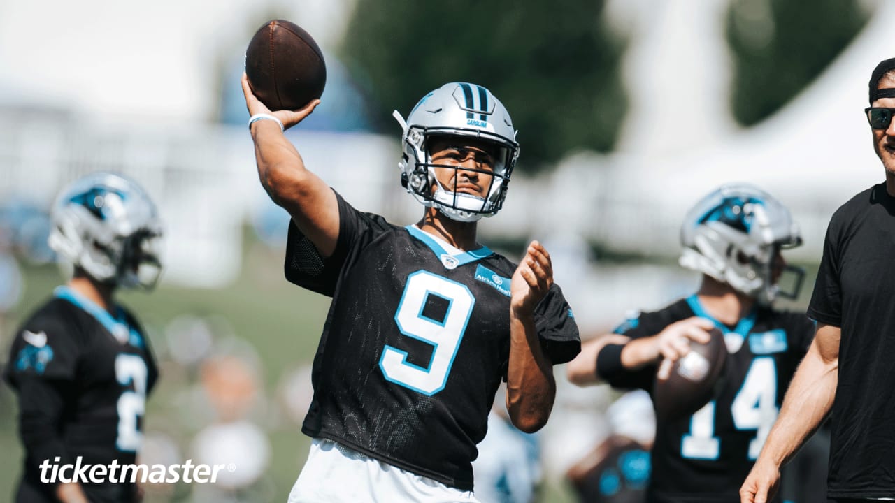 Carolina Panthers NFL helmets training camp