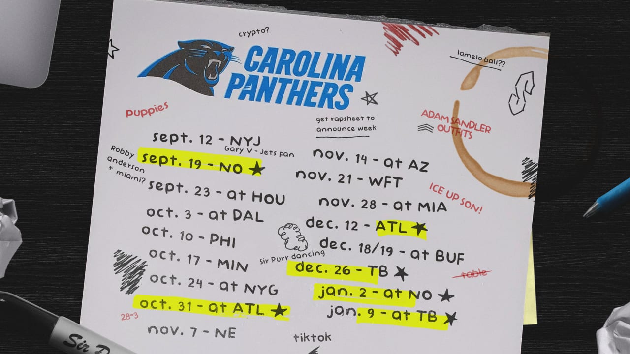 Panthers release 2021 jersey schedule