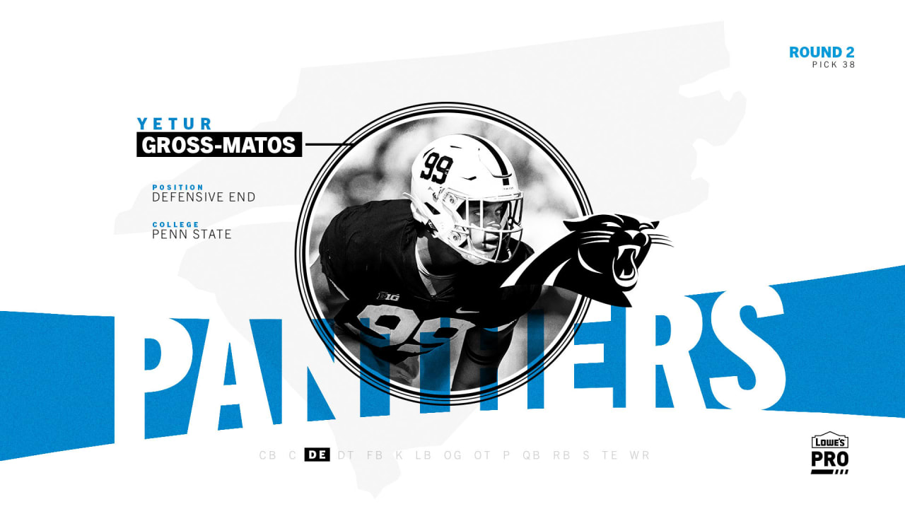 PFF on X: With the 38th overall selection in the 2020 NFL Draft, the  Carolina Panthers select Yetur Gross-Matos, EDGE, Penn State   / X