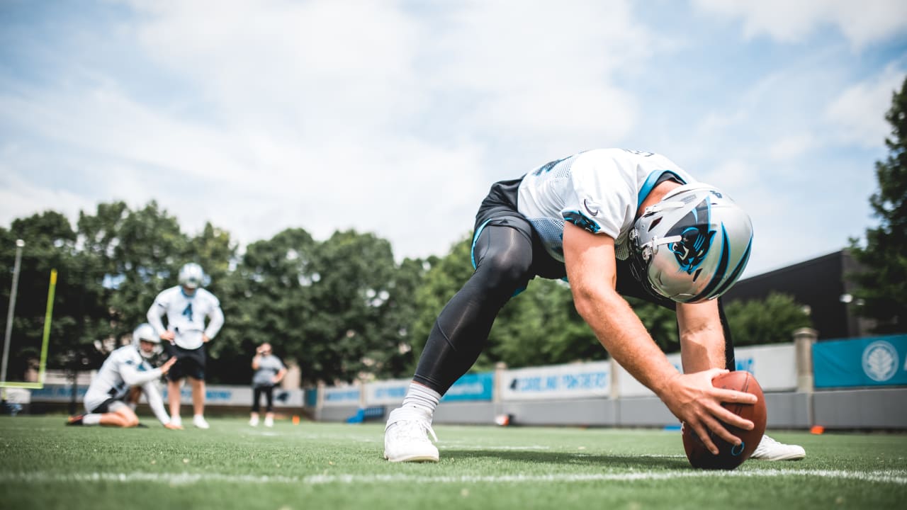 Carolina Panthers long snapper J.J. Jansen (44) encourages