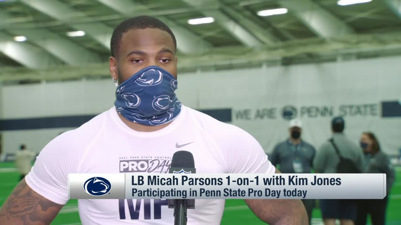 Micah Parsons discusses his Penn State Pro Day