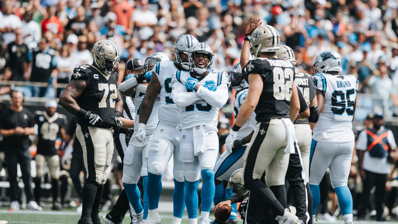 Panthers DE Brian Burns shows Haason Reddick his prize