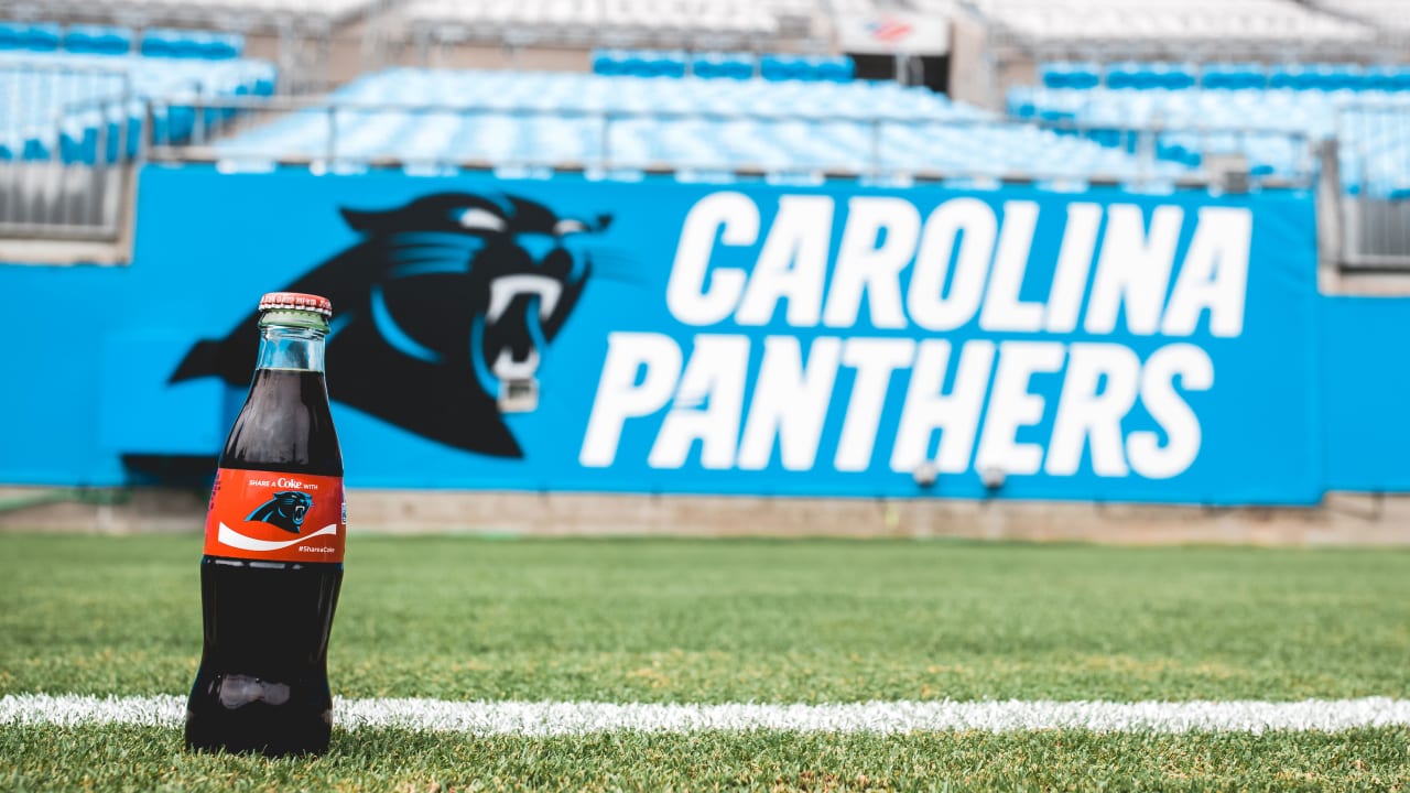 Carolina Panthers NFL Football Blue Logo Beer/Soda Coozie