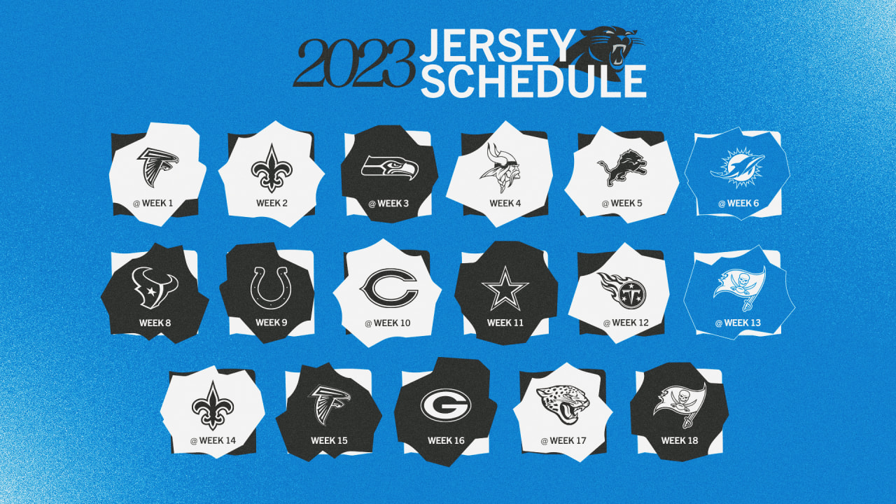 Panthers release 2023 jersey schedule