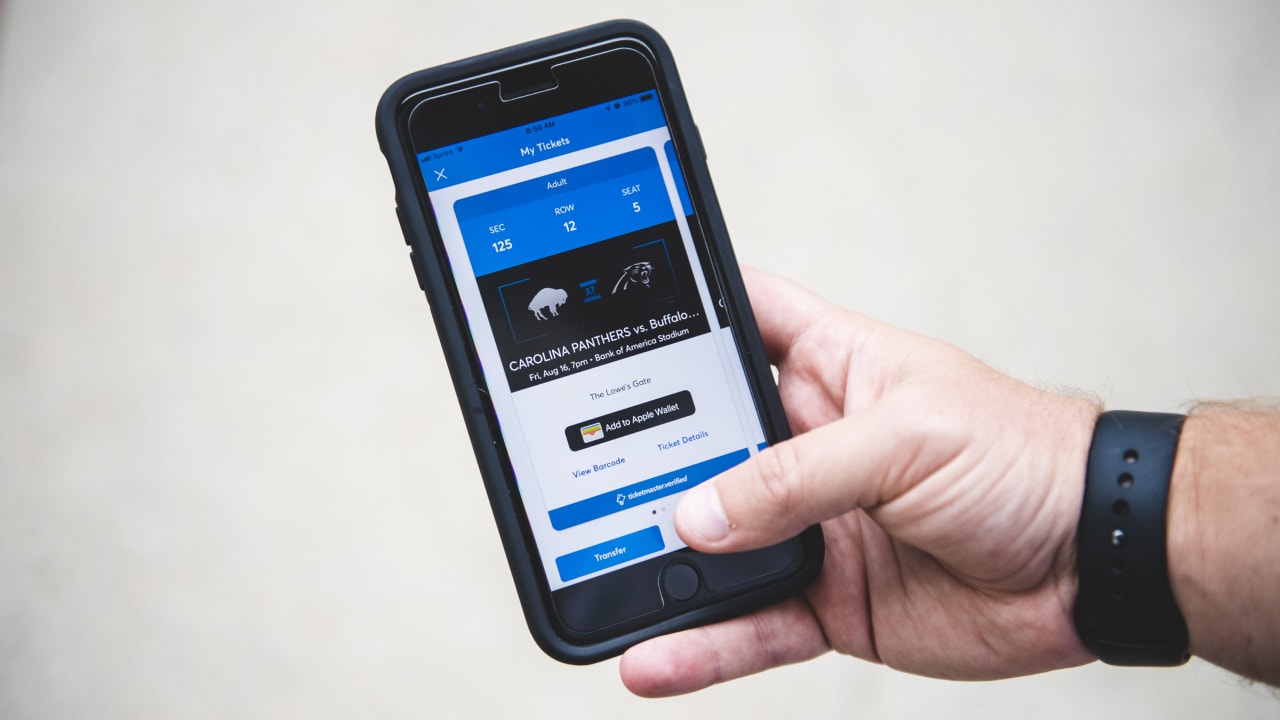 Panthers Mobile Ticket Guide  Carolina Panthers 