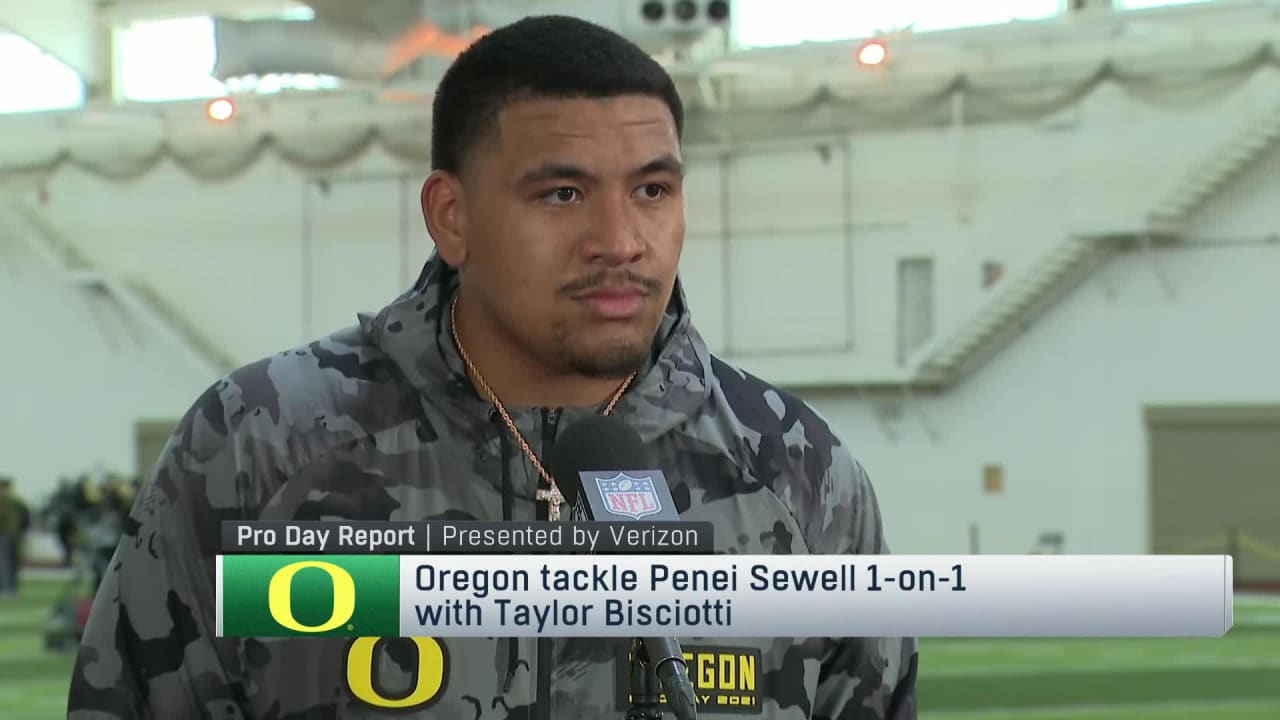 Oregon tackle Penei Sewell ready to bring 'violent intentions' to NFL