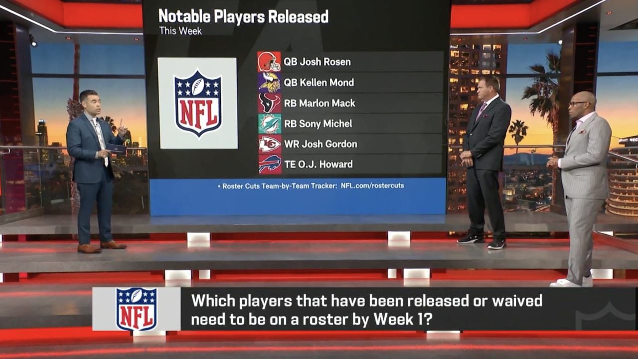 Which players that have been cut need to be on a roster by Week 1?